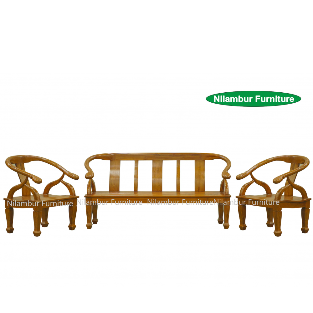 CURVE TEAK WOOD SOFA