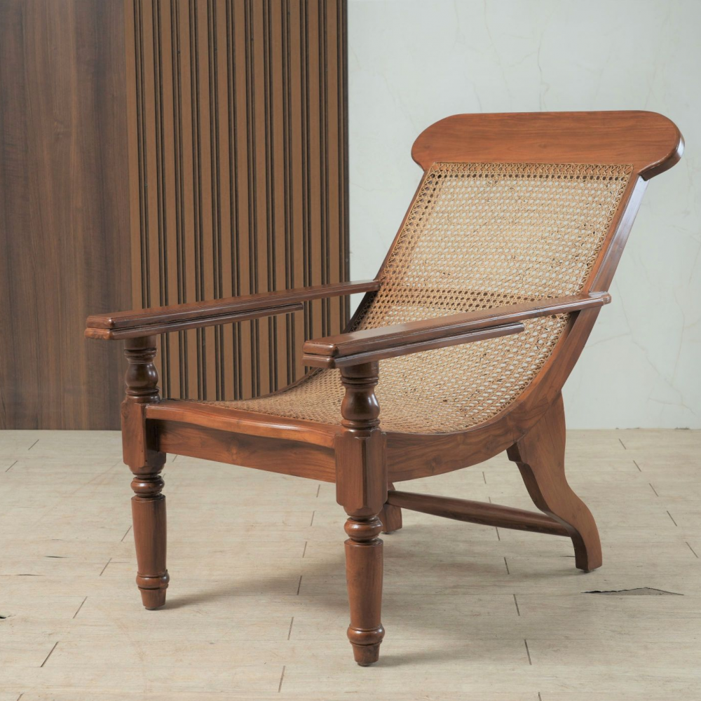 CANE ARM CHAIR TEAK