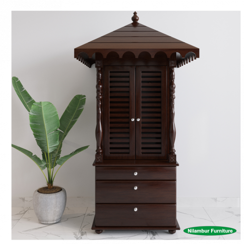 WOODEN POOJA SHELVES IN INDIA