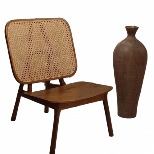 CANE ARM CHAIR TEAK KERALA