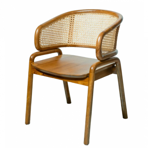 CANE ARM CHAIR TEAK